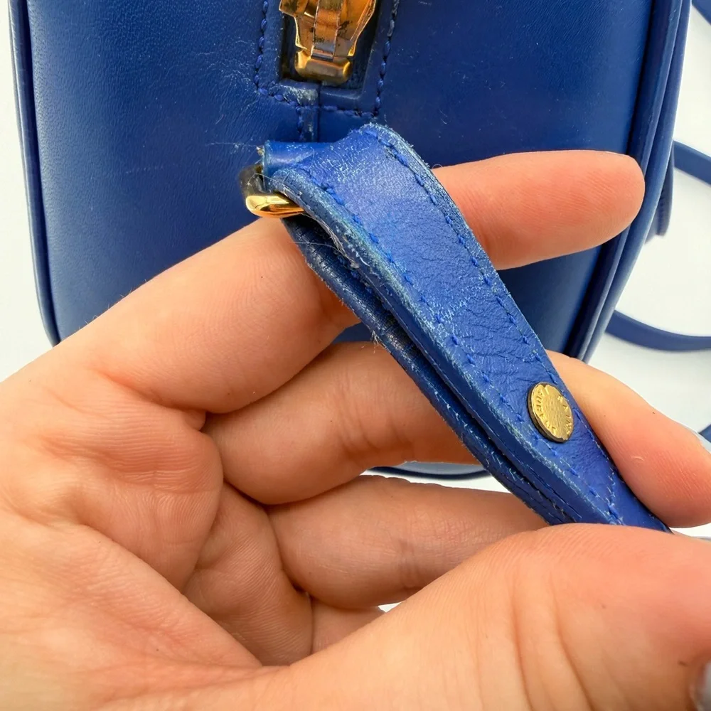 Saint Laurent Vibrant Blue Satchel - Picture 6 of 10